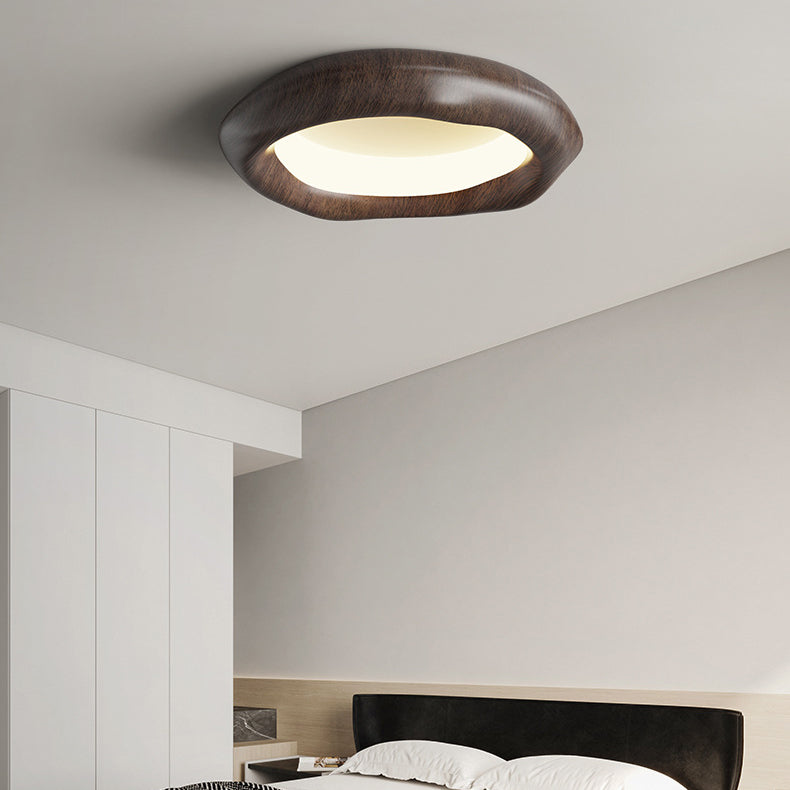 Contemporary Scandinavian Round Iron Acrylic LED Flush Mount Ceiling Light For Bedroom