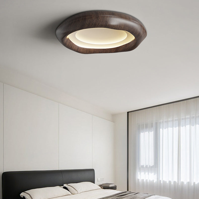 Contemporary Scandinavian Round Iron Acrylic LED Flush Mount Ceiling Light For Bedroom