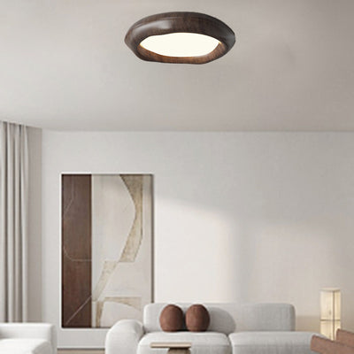 Contemporary Scandinavian Round Iron Acrylic LED Flush Mount Ceiling Light For Bedroom