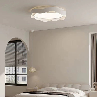 Modern Minimalist Round Iron Acrylic LED Flush Mount Ceiling Light For Bedroom