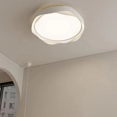 Modern Minimalist Round Iron Acrylic LED Flush Mount Ceiling Light For Bedroom