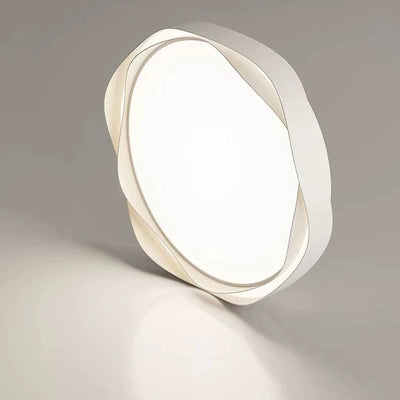 Modern Minimalist Round Iron Acrylic LED Flush Mount Ceiling Light For Bedroom