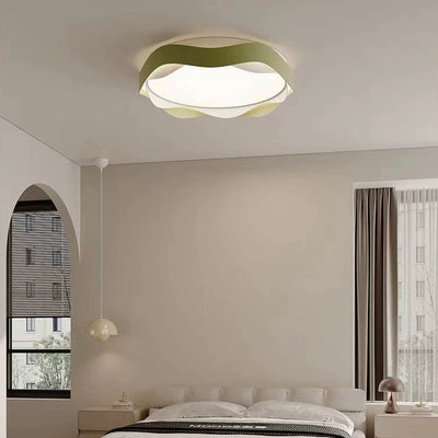 Modern Minimalist Round Iron Acrylic LED Flush Mount Ceiling Light For Bedroom