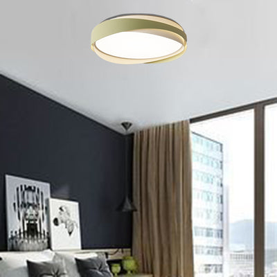 Modern Minimalist Round Iron Acrylic LED Flush Mount Ceiling Light For Bedroom