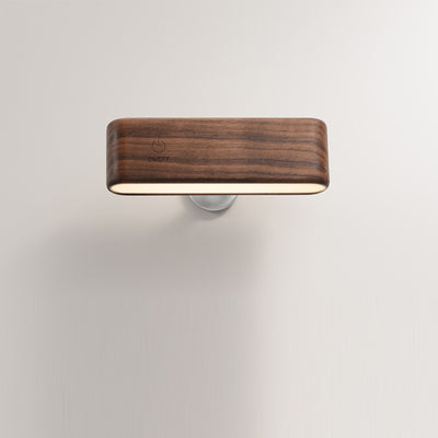 Modern Minimalist Rectangular Linear Wood Magnetic Suction LED Wall Sconce Lamp For Bedroom