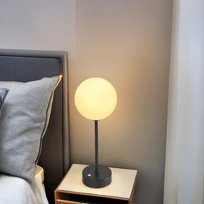 Modern Minimalist Planet Round Orb Iron Acrylic LED Table Lamp For Bedroom