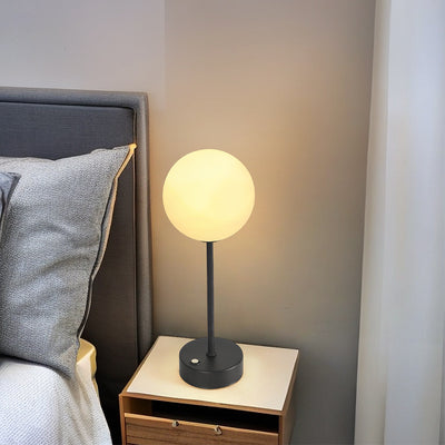 Modern Minimalist Planet Round Orb Iron Acrylic LED Table Lamp For Bedroom