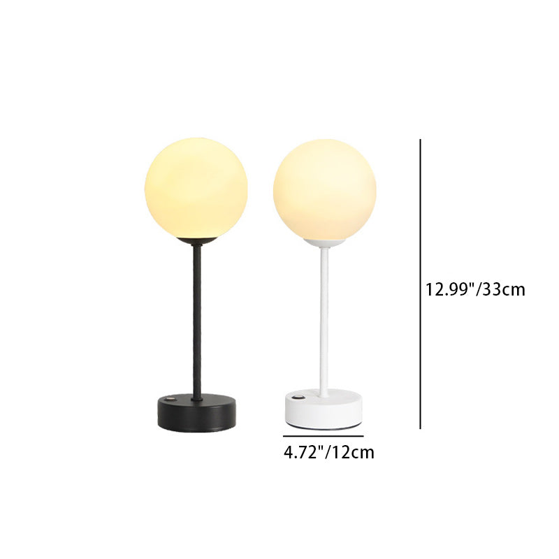 Modern Minimalist Planet Round Orb Iron Acrylic LED Table Lamp For Bedroom