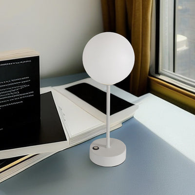 Modern Minimalist Planet Round Orb Iron Acrylic LED Table Lamp For Bedroom