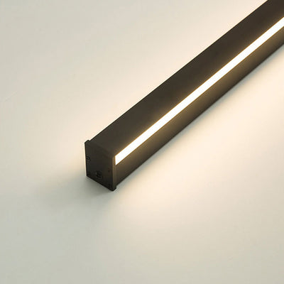 Modern Minimalist Linear Long Rectangular Iron PC LED Wall Sconce Lamp For Bedroom