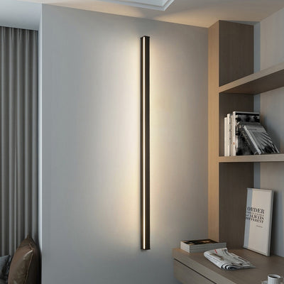 Modern Minimalist Linear Long Rectangular Iron PC LED Wall Sconce Lamp For Bedroom