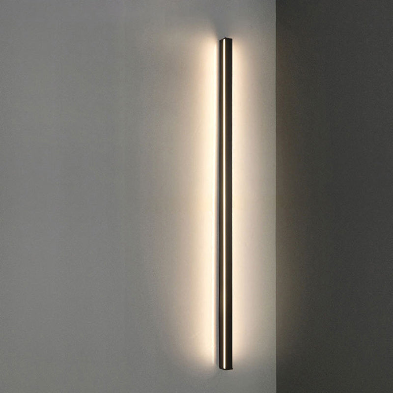 Modern Minimalist Linear Long Rectangular Iron PC LED Wall Sconce Lamp For Bedroom