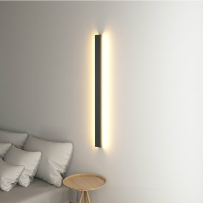 Modern Minimalist Linear Long Rectangular Iron PC LED Wall Sconce Lamp For Bedroom