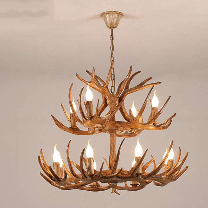 Modern Art Deco Antler Shaped Iron PVC 4/6/8/9/12 Light Chandelier For Dining Room