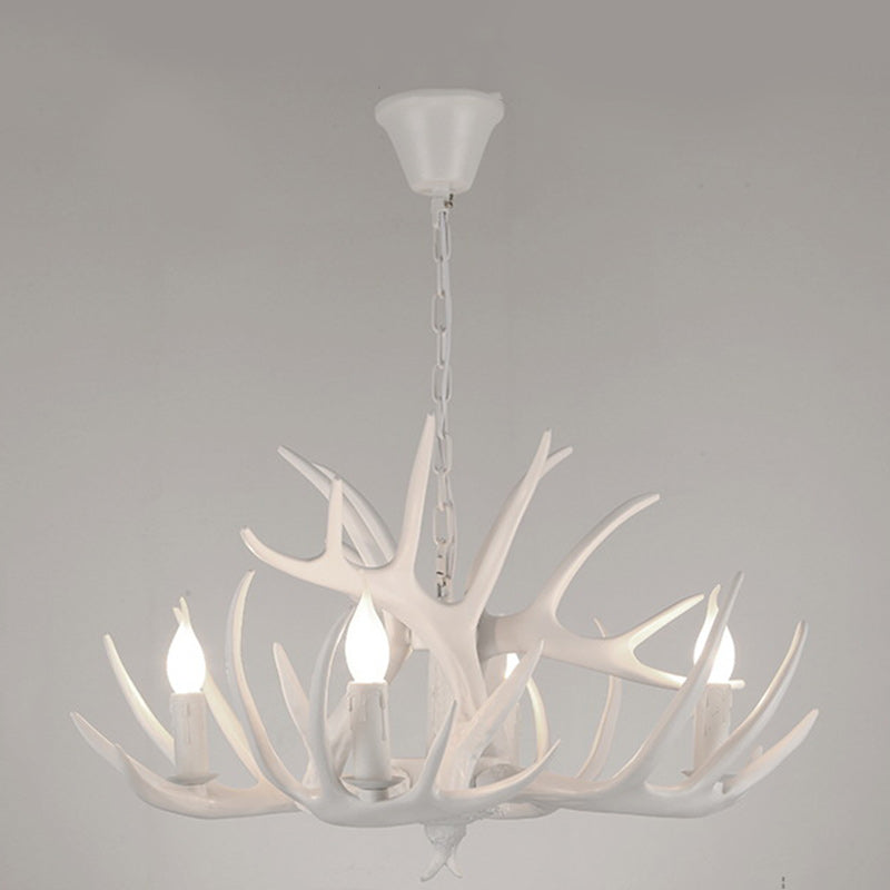 Modern Art Deco Antler Shaped Iron PVC 4/6/8/9/12 Light Chandelier For Dining Room