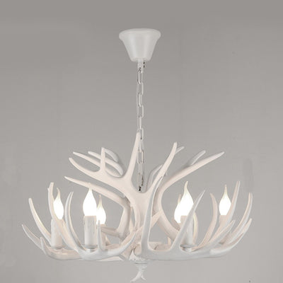 Modern Art Deco Antler Shaped Iron PVC 4/6/8/9/12 Light Chandelier For Dining Room