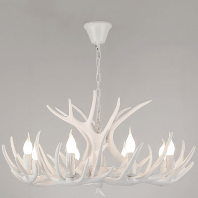 Modern Art Deco Antler Shaped Iron PVC 4/6/8/9/12 Light Chandelier For Dining Room