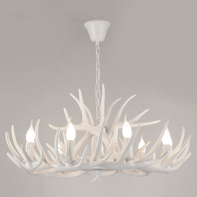 Modern Art Deco Antler Shaped Iron PVC 4/6/8/9/12 Light Chandelier For Dining Room