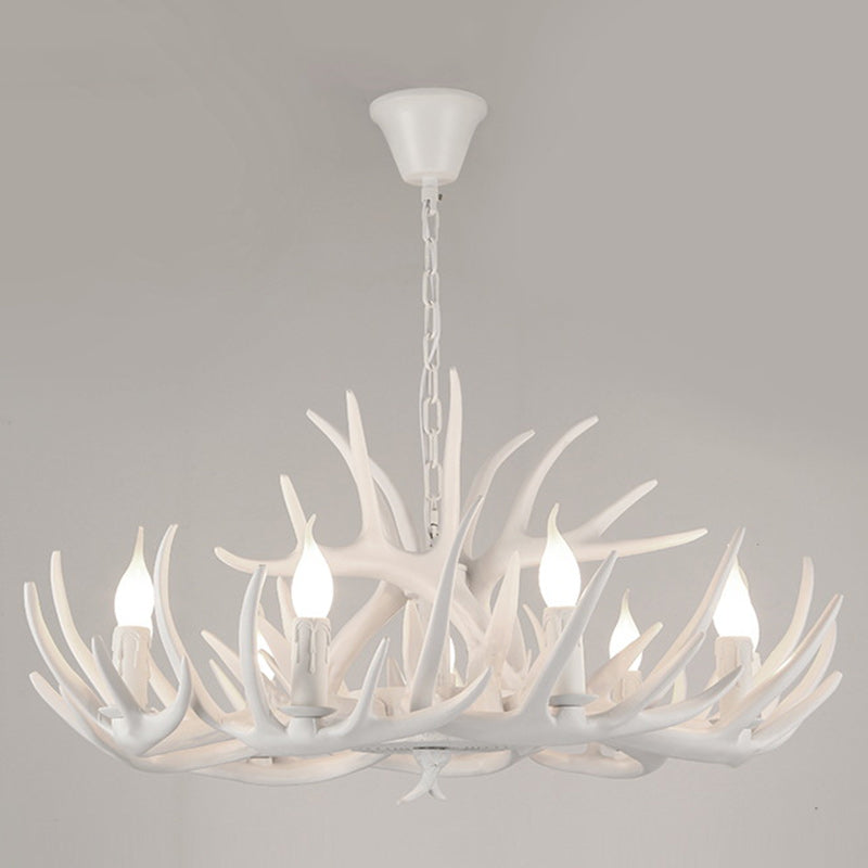 Modern Art Deco Antler Shaped Iron PVC 4/6/8/9/12 Light Chandelier For Dining Room