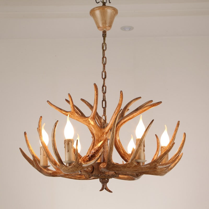 Modern Art Deco Antler Shaped Iron PVC 4/6/8/9/12 Light Chandelier For Dining Room