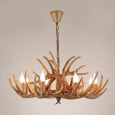 Modern Art Deco Antler Shaped Iron PVC 4/6/8/9/12 Light Chandelier For Dining Room