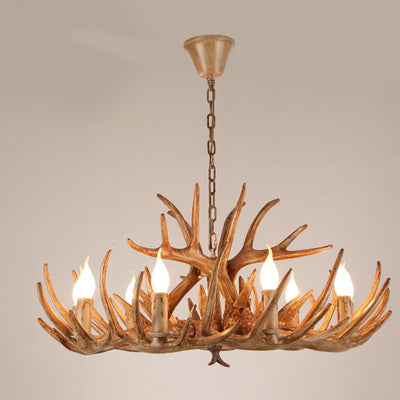 Modern Art Deco Antler Shaped Iron PVC 4/6/8/9/12 Light Chandelier For Dining Room