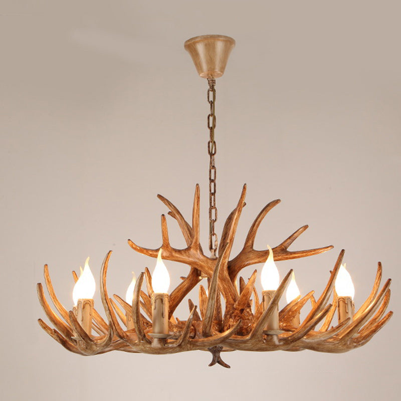 Modern Art Deco Antler Shaped Iron PVC 4/6/8/9/12 Light Chandelier For Dining Room