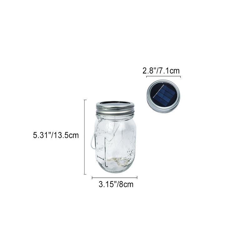 Modern Simple Solar Waterproof Star Bottle Cylinder Stainless Steel Glass LED Outdoor Light For Garden