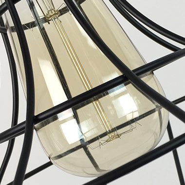 Contemporary Industrial Iron Cage Round Oval Pentagram Iron 1-Light Pendant Light For Dining Room