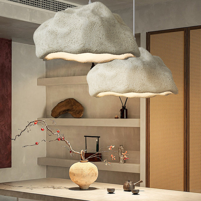 Contemporary Creative Rock Stone Shape Polystyrene 1-Light Pendant Light For Bedroom