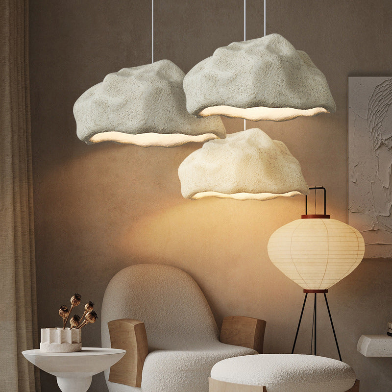 Contemporary Creative Rock Stone Shape Polystyrene 1-Light Pendant Light For Bedroom