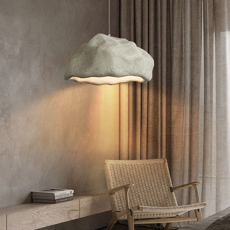 Contemporary Creative Rock Stone Shape Polystyrene 1-Light Pendant Light For Bedroom