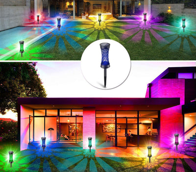 Modern Art Deco Solar Waterproof Cylindrical ABS Plastic LED Outdoor Light For Garden