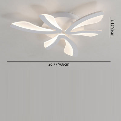 Contemporary Scandinavian Dandelion Dome Hardware Acrylic LED Flush Mount Ceiling Light For Bedroom