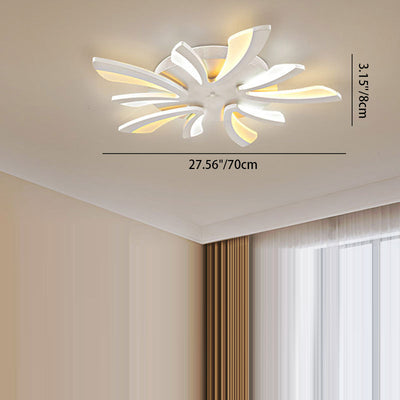 Contemporary Scandinavian Dandelion Dome Hardware Acrylic LED Flush Mount Ceiling Light For Bedroom