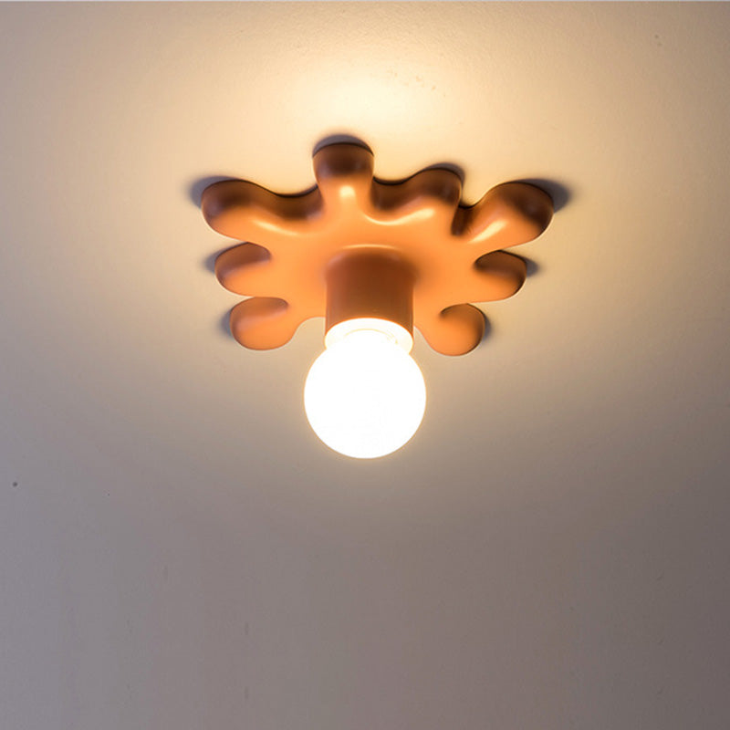 Moderne Art Deco Sonnenblumenform Harz 1-flammige Wandleuchte Lampe für Schlafzimmer 