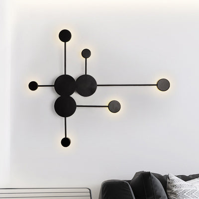 Zeitgenössische kreative Dipper Runde Eisen Acryl LED Wandleuchte Lampe für Schlafzimmer 