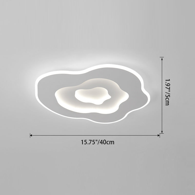 Moderne unbedeutende Wolken-unregelmäßige runde Eisen-LED-Unterputz-Deckenleuchte für Schlafzimmer 