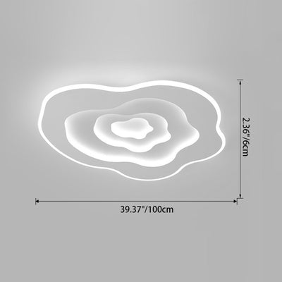 Moderne unbedeutende Wolken-unregelmäßige runde Eisen-LED-Unterputz-Deckenleuchte für Schlafzimmer 