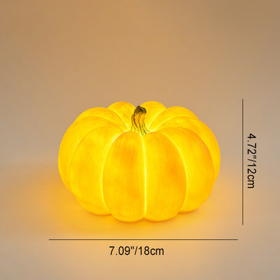 Modern Art Deco Solar Waterproof Pumpkin Round Resin LED Outdoor Light For Garden