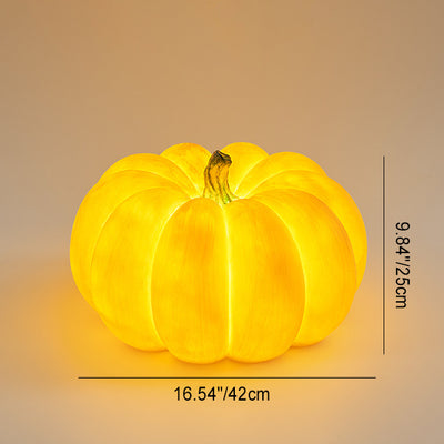 Modern Art Deco Solar Waterproof Pumpkin Round Resin LED Outdoor Light For Garden