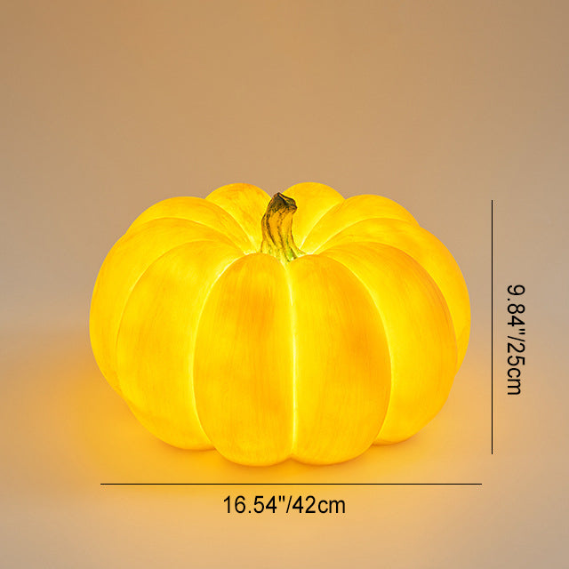 Modern Art Deco Solar Waterproof Pumpkin Round Resin LED Outdoor Light For Garden