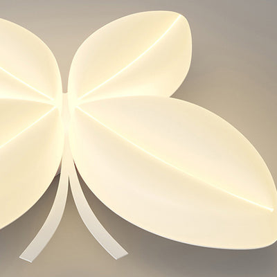 Moderne Art Deco Creme Schmetterling PE Eisen LED Unterputz Deckenleuchte für Schlafzimmer 