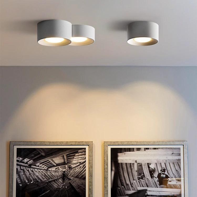 Moderne minimalistische runde Zylinder Downlight Spotlight Eisen Acryl LED Unterputz Deckenleuchte für Schlafzimmer 