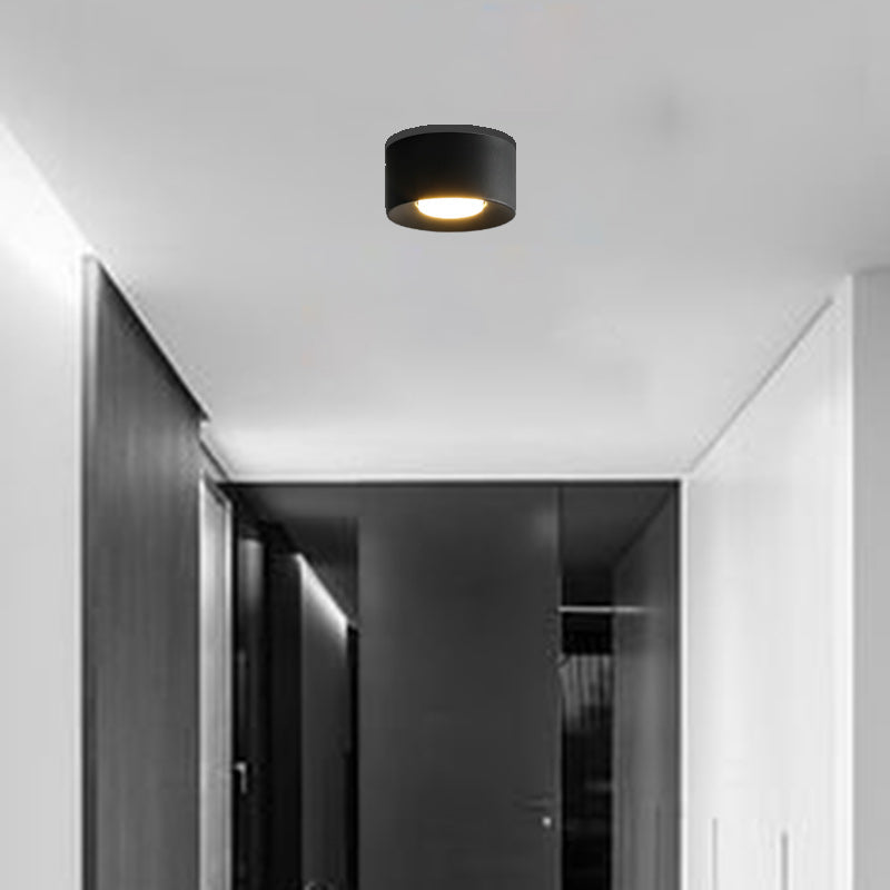 Moderne minimalistische runde Zylinder Downlight Spotlight Eisen Acryl LED Unterputz Deckenleuchte für Schlafzimmer 