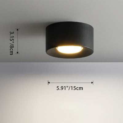 Moderne minimalistische runde Zylinder Downlight Spotlight Eisen Acryl LED Unterputz Deckenleuchte für Schlafzimmer 