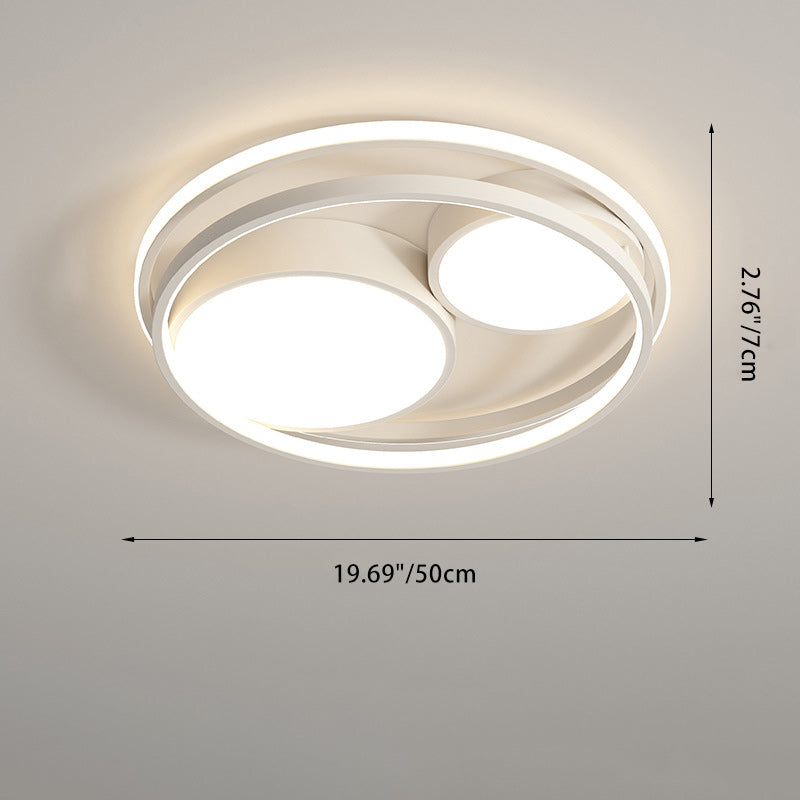 Moderne minimalistische runde quadratische Rechteckkuppel Eisen Aluminium Acryl LED Unterputz Deckenleuchte für Schlafzimmer 