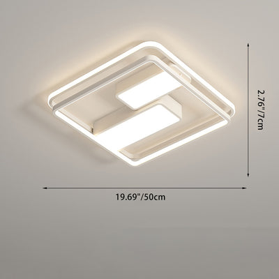 Moderne minimalistische runde quadratische Rechteckkuppel Eisen Aluminium Acryl LED Unterputz Deckenleuchte für Schlafzimmer 