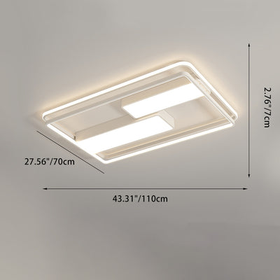 Moderne minimalistische runde quadratische Rechteckkuppel Eisen Aluminium Acryl LED Unterputz Deckenleuchte für Schlafzimmer 