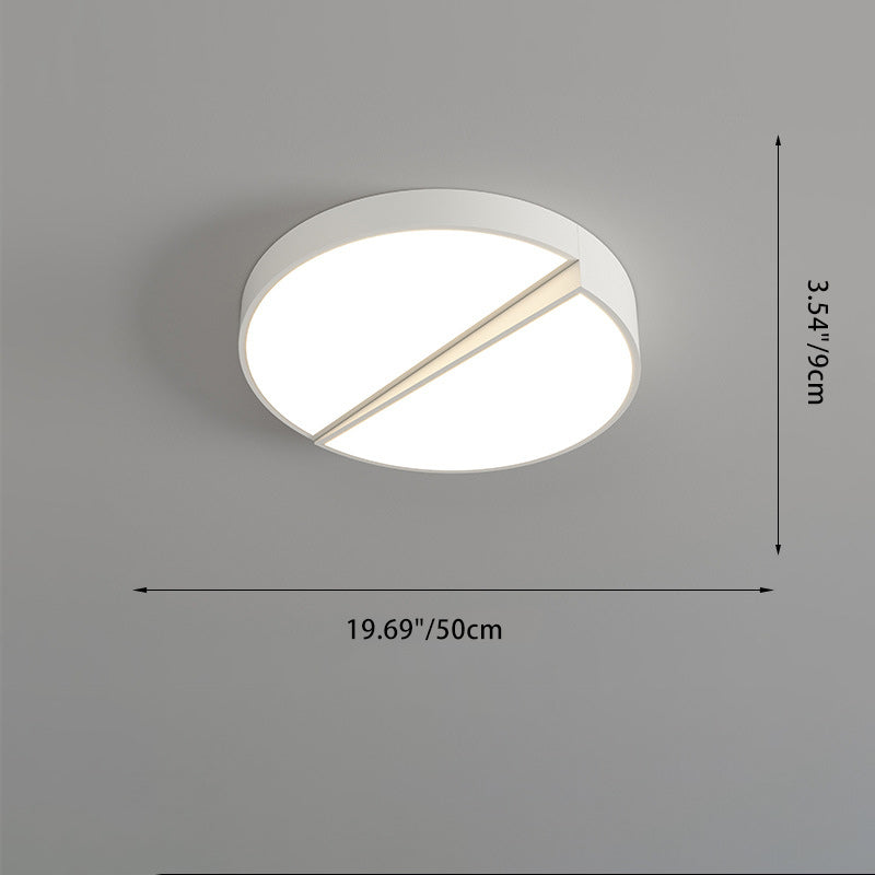 Moderne minimalistische runde quadratische rechteckige Blockkombination Eisen Acryl LED Unterputz Deckenleuchte für Schlafzimmer 